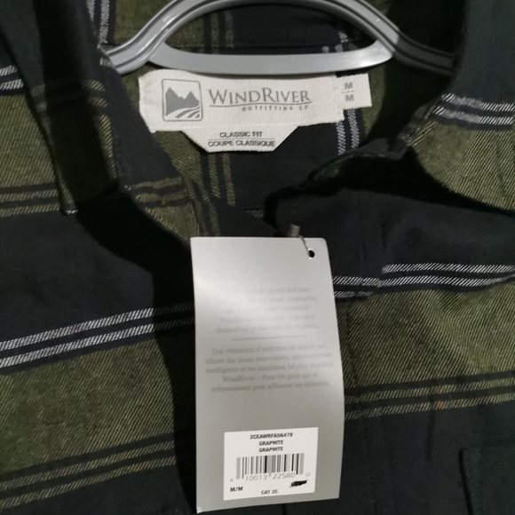 WindRiver, NWT, classic fit, long sleeve, graphite, dark green, - Picture 2 of 3